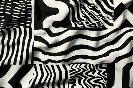 Black History Month concept featuring a geometric composition with bold shapes and patterns.の素材