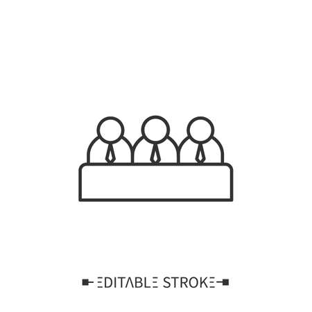 Principal staff line icon. Editable illustrationのイラスト素材