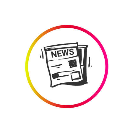 News icon. Newspaper pictogram.のイラスト素材