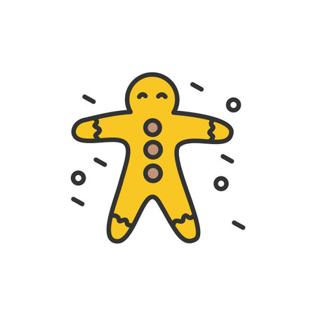 Gingerbread line icon