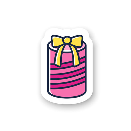Round present color patchのイラスト素材
