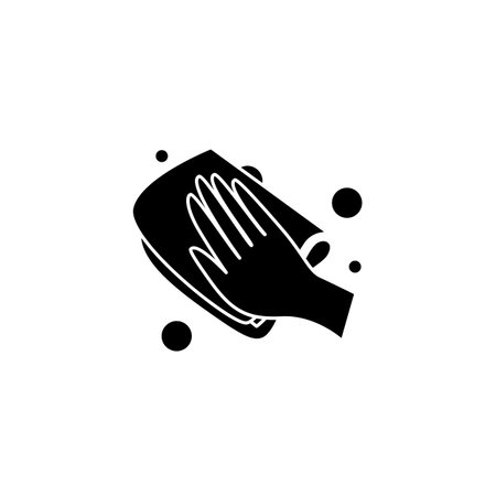 Cleaning tissue glyph iconのイラスト素材