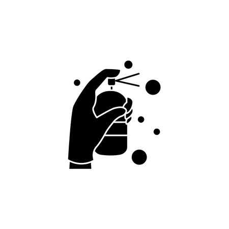 Cleaning spray glyph iconのイラスト素材
