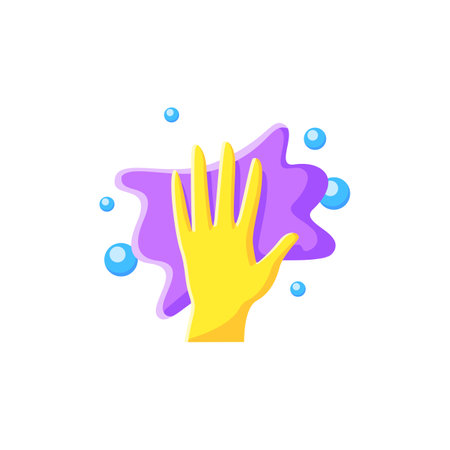 Cleaning napkin flat icon. Color illustrationのイラスト素材