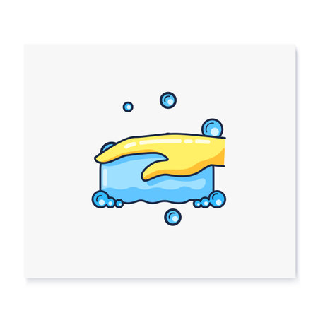 Sponge foaming color iconのイラスト素材