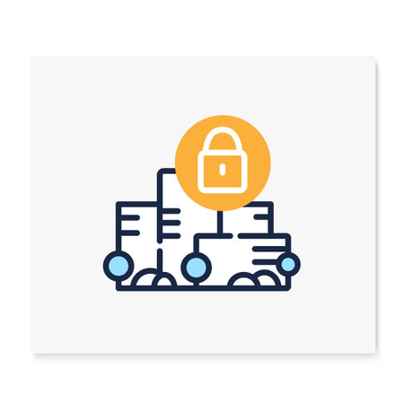 Total lockdown color iconのイラスト素材