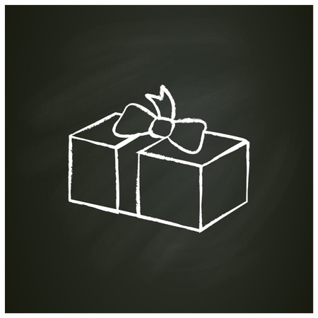 Present chalk iconのイラスト素材