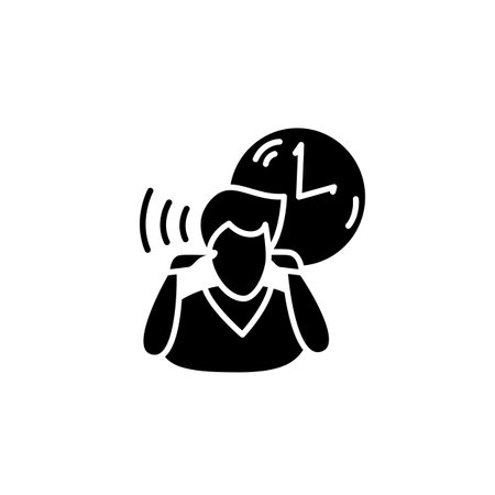 Mind focus glyph iconのイラスト素材