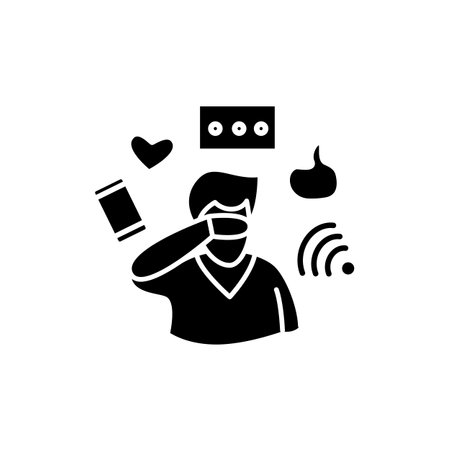 Attention focus glyph iconのイラスト素材
