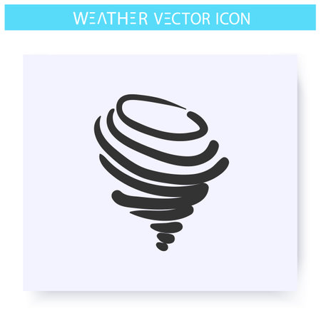 Tornado icon. Spiral storm. Windstormのイラスト素材