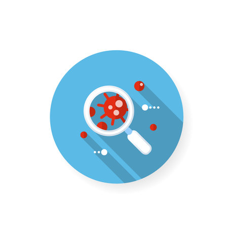 Pathogen flat iconのイラスト素材