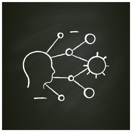 Super spreading chalk iconのイラスト素材