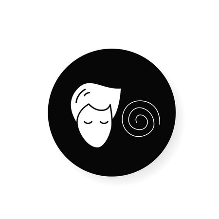 Hypnosis flat glyph iconのイラスト素材