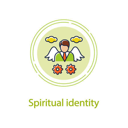Spiritual identity concept line iconのイラスト素材