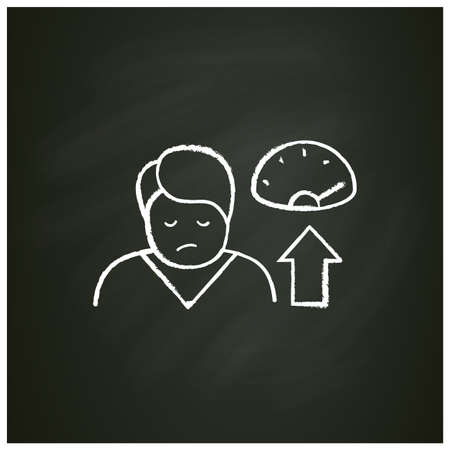Weight gain chalk iconのイラスト素材