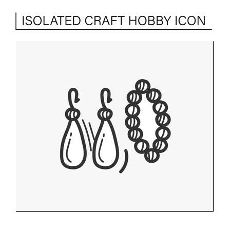Handmade accessories hand draw iconのイラスト素材