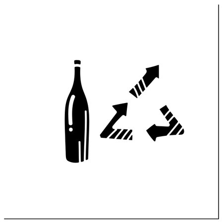 Upcycling glyph iconのイラスト素材