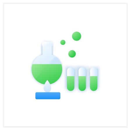 Producing vaccine flat iconのイラスト素材