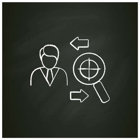 Find purpose chalk iconのイラスト素材
