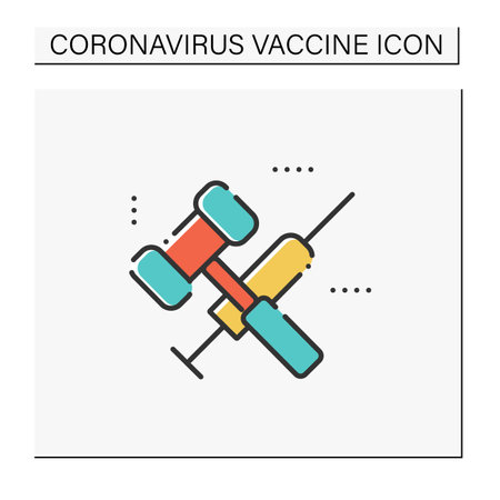 Vaccination law color iconのイラスト素材