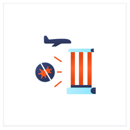 UV cleaning flat iconのイラスト素材