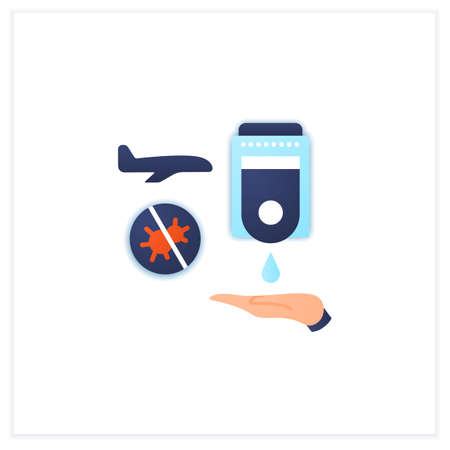 Handwashing stations flat iconのイラスト素材