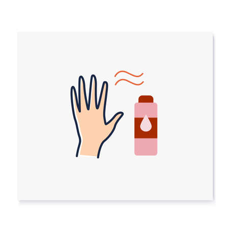 Hand cream color iconのイラスト素材