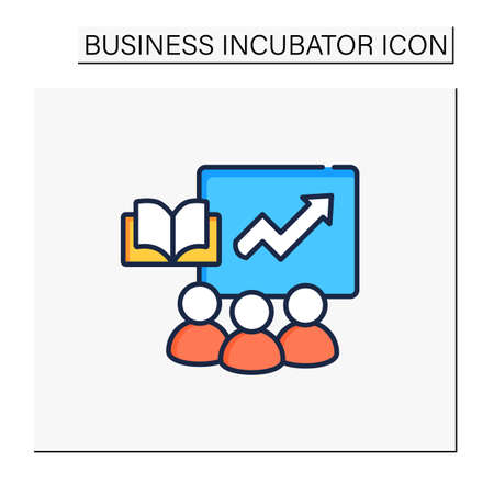 Business training color iconのイラスト素材
