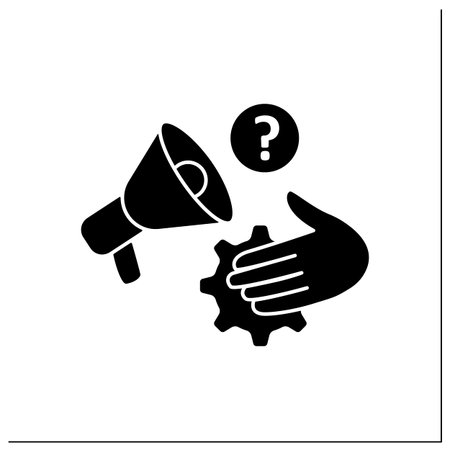 Marketing assistance glyph iconのイラスト素材