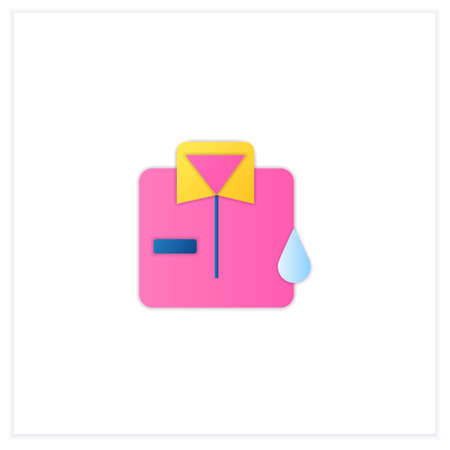 Dry cleaning flat iconのイラスト素材