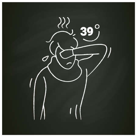 High temperature chalk iconのイラスト素材