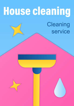 House cleaning brochureのイラスト素材