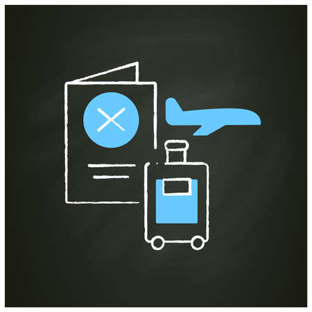 Health passport chalk iconのイラスト素材