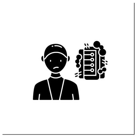 Information pollution glyph iconのイラスト素材