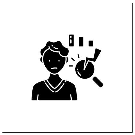 Analysis paralysis glyph iconのイラスト素材