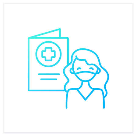 health passport gradient iconのイラスト素材