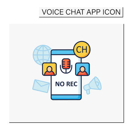 Unrecorded conversation color iconのイラスト素材
