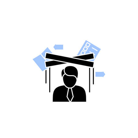 Political puppet glyph iconのイラスト素材