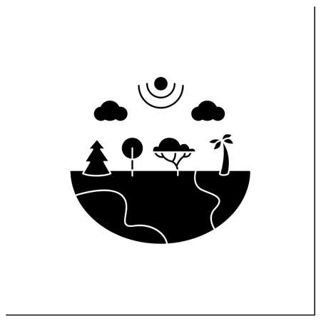 Species diversity glyph iconのイラスト素材