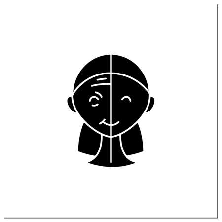 Cosmetic injection glyph iconのイラスト素材