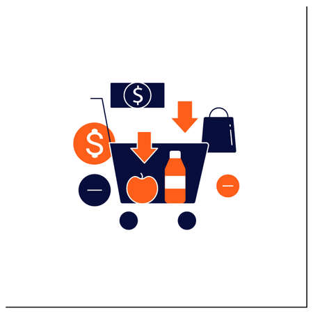 Buy less glyph iconのイラスト素材