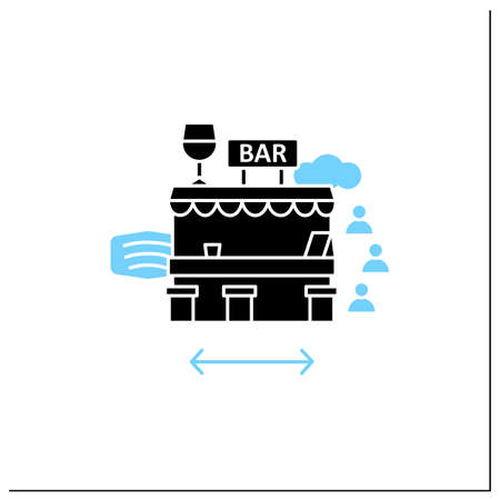 Outdoor bar glyph iconのイラスト素材