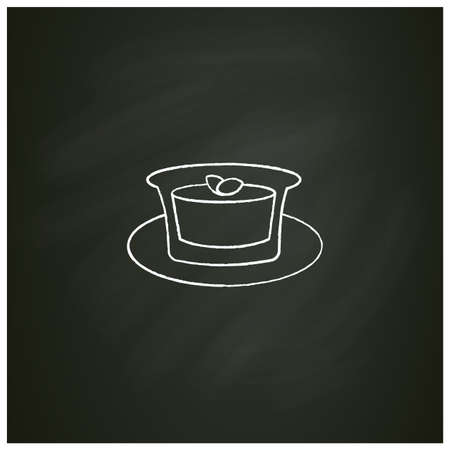 Almond tofu chalk iconのイラスト素材