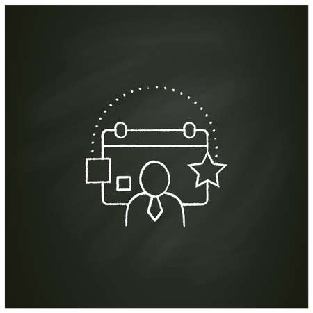 Customer events chalk iconのイラスト素材