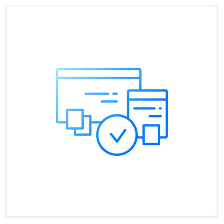 Cross browser compatibility gradient iconのイラスト素材