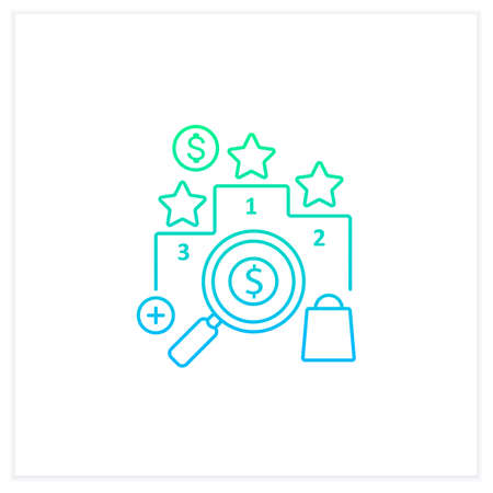 Rating gradient iconのイラスト素材