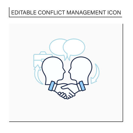 Negotiation line iconのイラスト素材