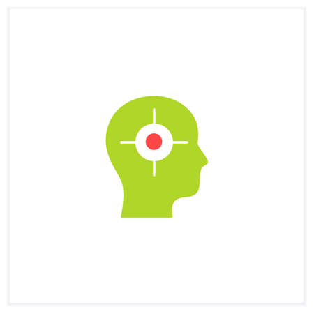 Identifying triggers flat iconのイラスト素材