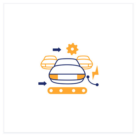 Industry 2.0 flat icon
