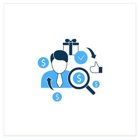 Individual payment flat iconのイラスト素材